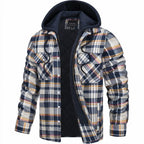 Men’s Hooded Flannel Jacket Fleece Lined