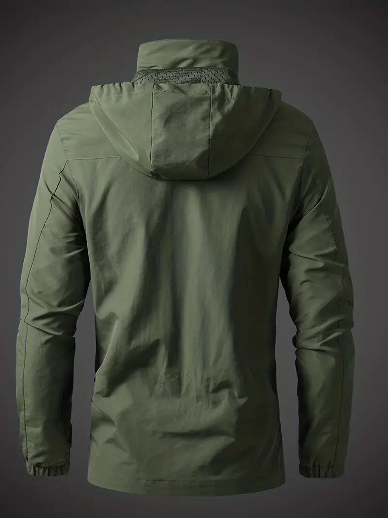 Men’s Hooded Rain Jacket Zip Up
