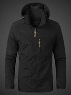 Men’s Hooded Rain Jacket Zip Up