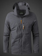 Men’s Hooded Rain Jacket Zip Up