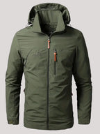 Men’s Hooded Rain Jacket Zip Up