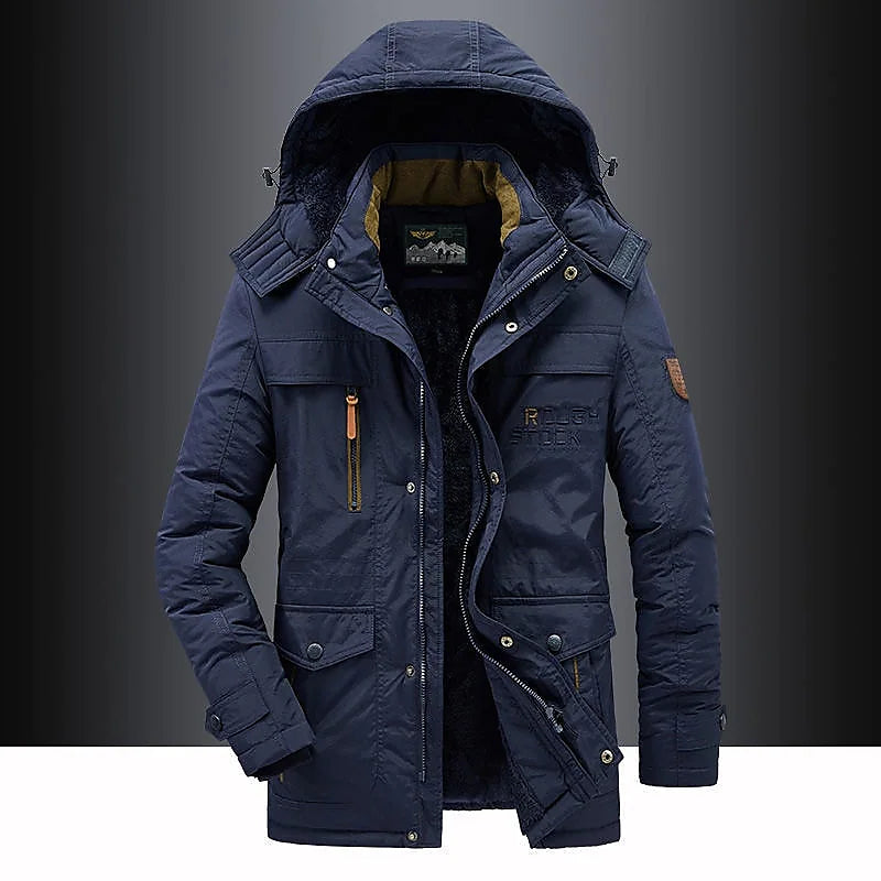 Men’s Hooded Winter Jacket Heavy-Duty