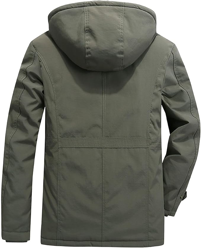 Men’s Hooded Winter Jacket Heavy-Duty