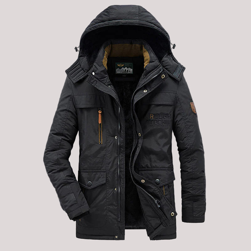 Men’s Hooded Winter Jacket Heavy-Duty