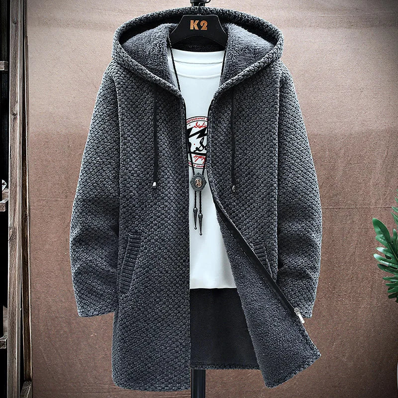Men’s Hooded Winter Longline Jacket