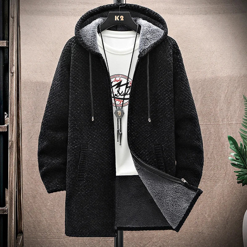 Men’s Hooded Winter Longline Jacket