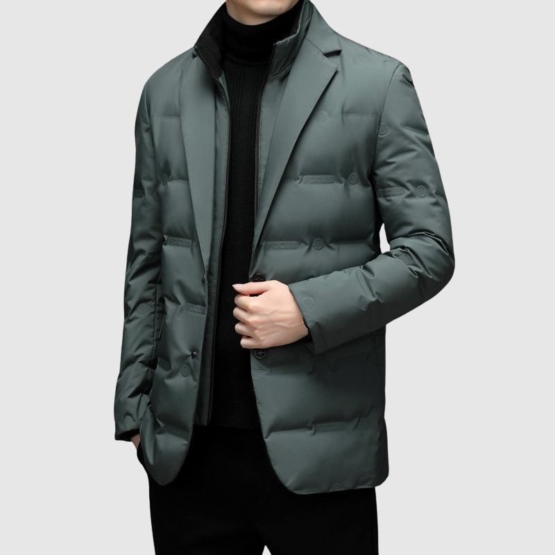 Men’s Long Sleeve Puffer Jacket Zip Up