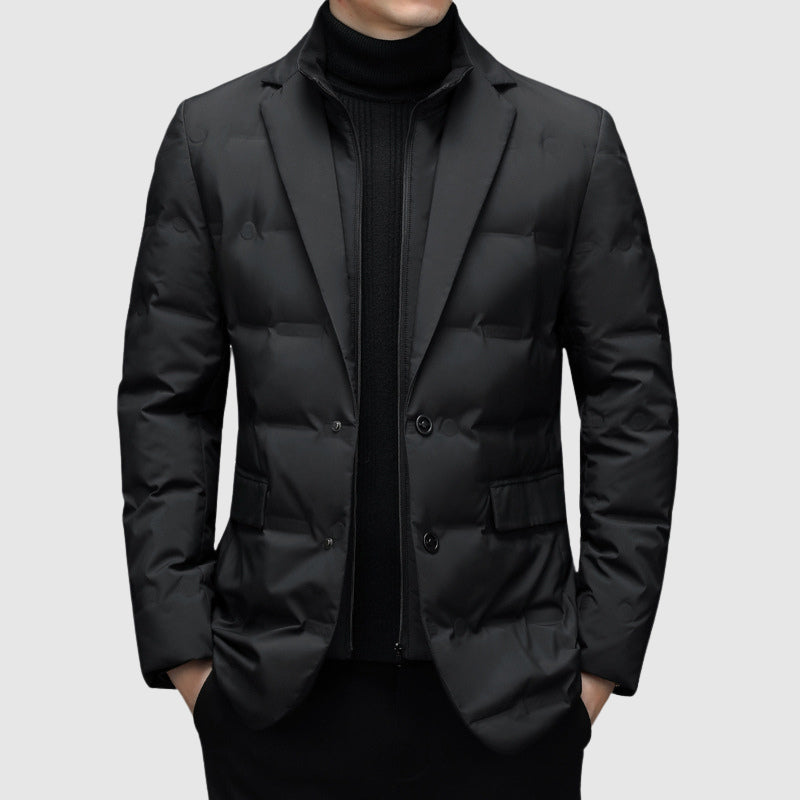 Men’s Long Sleeve Puffer Jacket Zip Up
