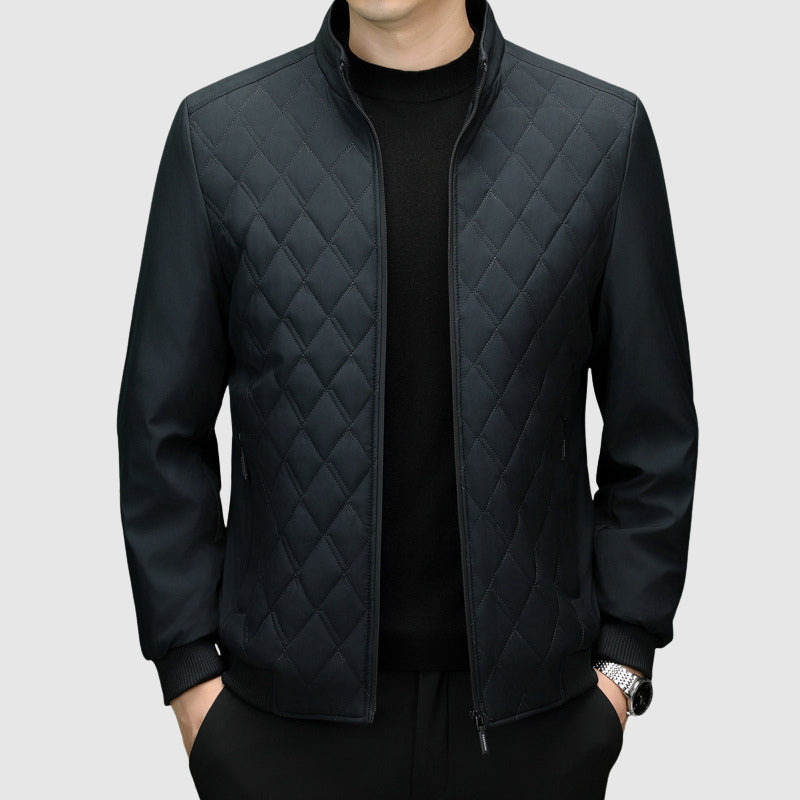 Men’s Quilted Stand Collar Jacket