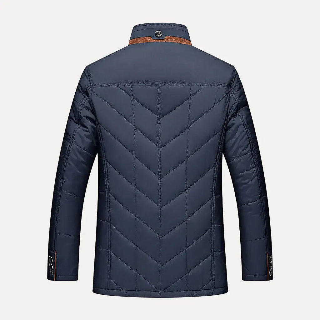 Men’s Quilted Stand Collar Jacket