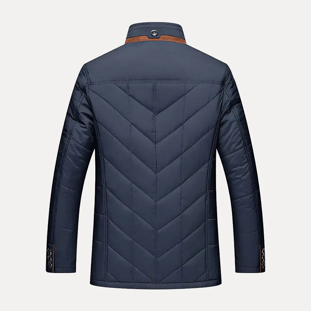 Men’s Quilted Stand Collar Jacket