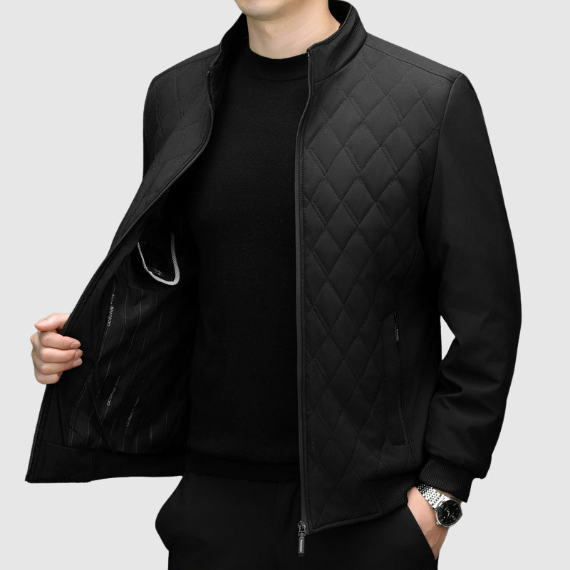 Men’s Quilted Stand Collar Jacket