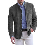 Men’s Stand Collar Blazer Long Sleeve