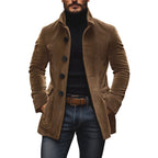 Men’s Stand Collar Short Coat Long Sleeve