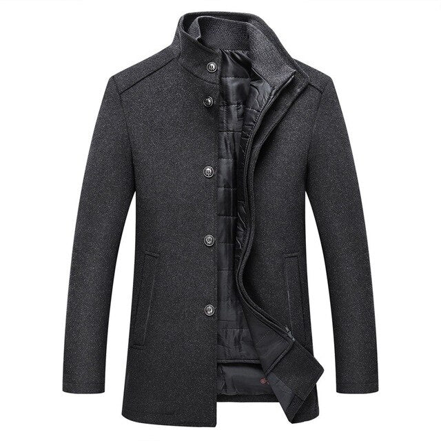 Men’s Stand Collar Winter Jacket