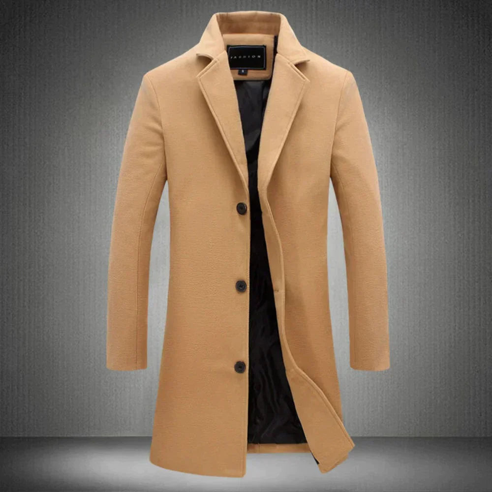 Men’s Winter Button Up Long Coat