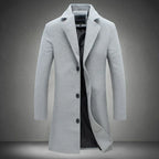 Men’s Winter Button Up Long Coat