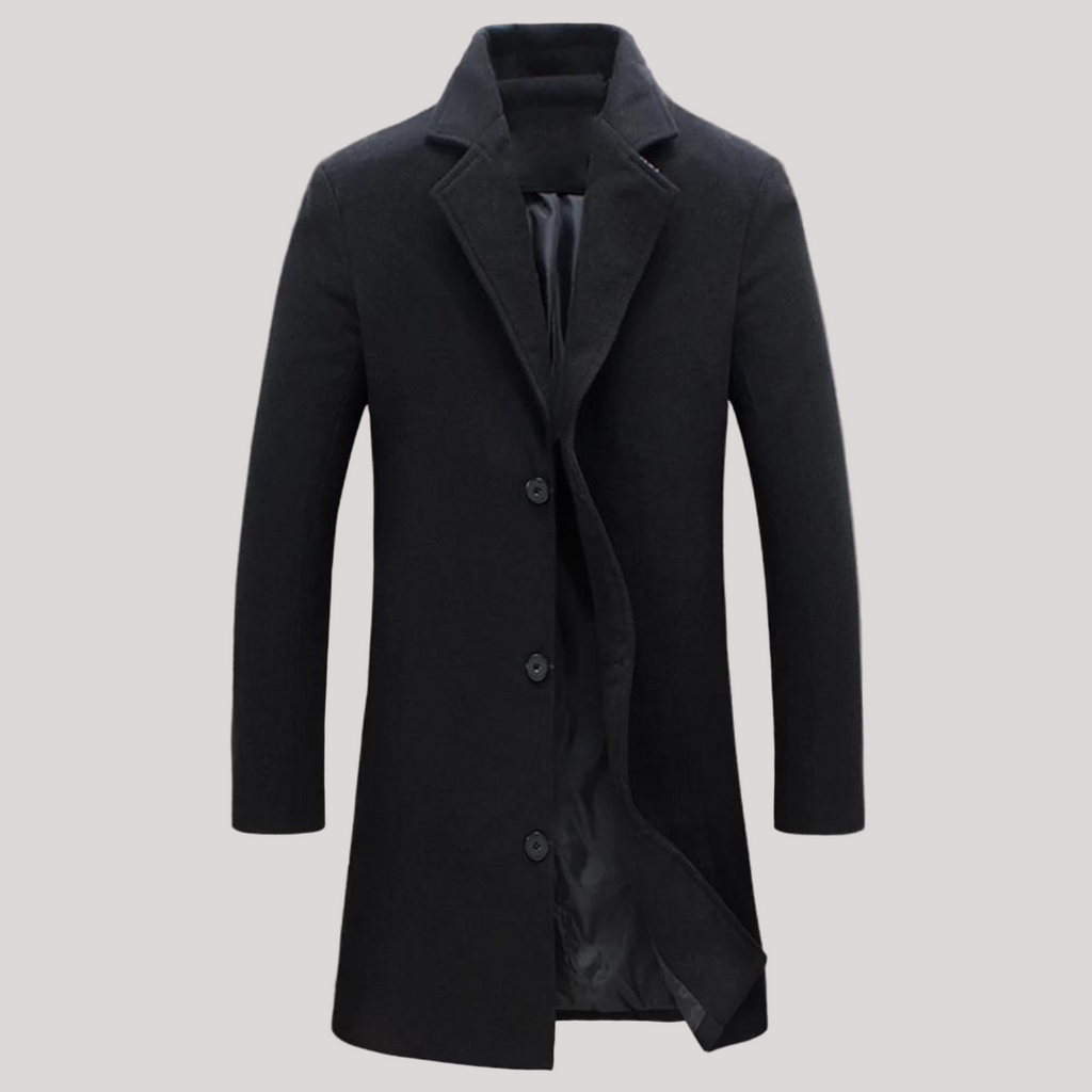 Men’s Winter Button Up Long Coat