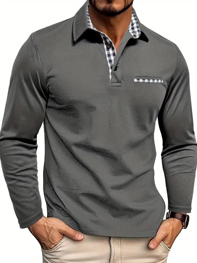 Men’s Winter Long Sleeve Polo Shirt