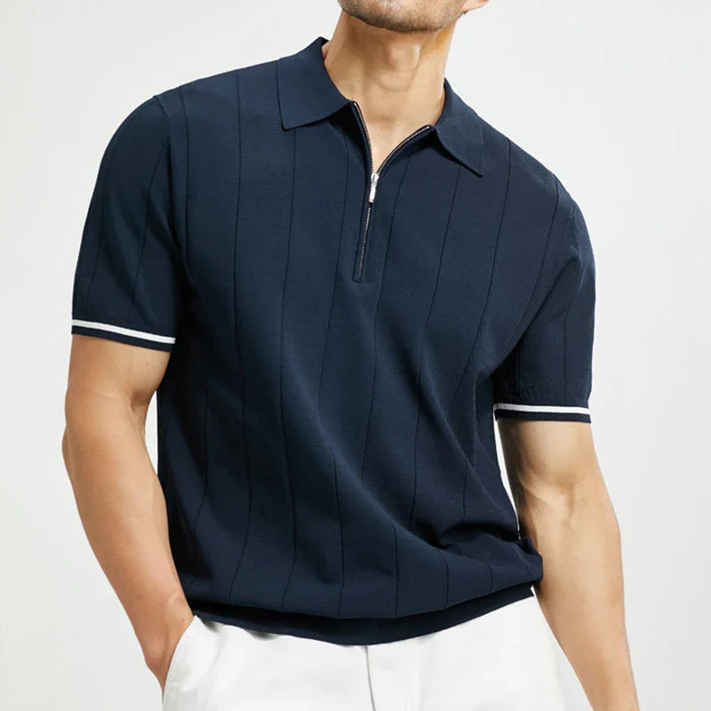 Men’s Zip Neck Polo Knit