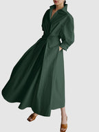 Women’s Belted Collared Shirt Dress Midi