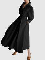 Women’s Belted Collared Shirt Dress Midi