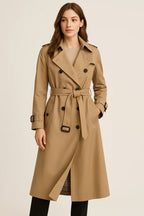 Women’s Belted Double Breasted Trench Coat