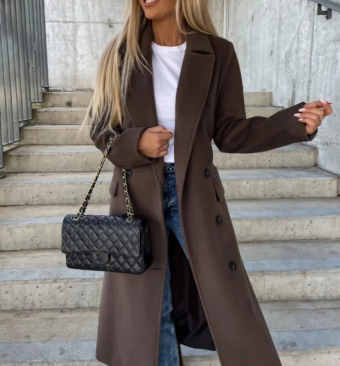 Women’s Belted Trench Coat Long Sleeve