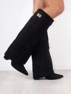 Women’s Buckle Thigh-High Boots