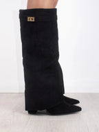 Women’s Buckle Thigh-High Boots