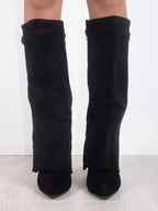 Women’s Buckle Thigh-High Boots