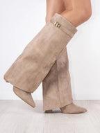 Women’s Buckle Thigh-High Boots