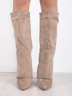 Women’s Buckle Thigh-High Boots