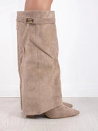 Women’s Buckle Thigh-High Boots
