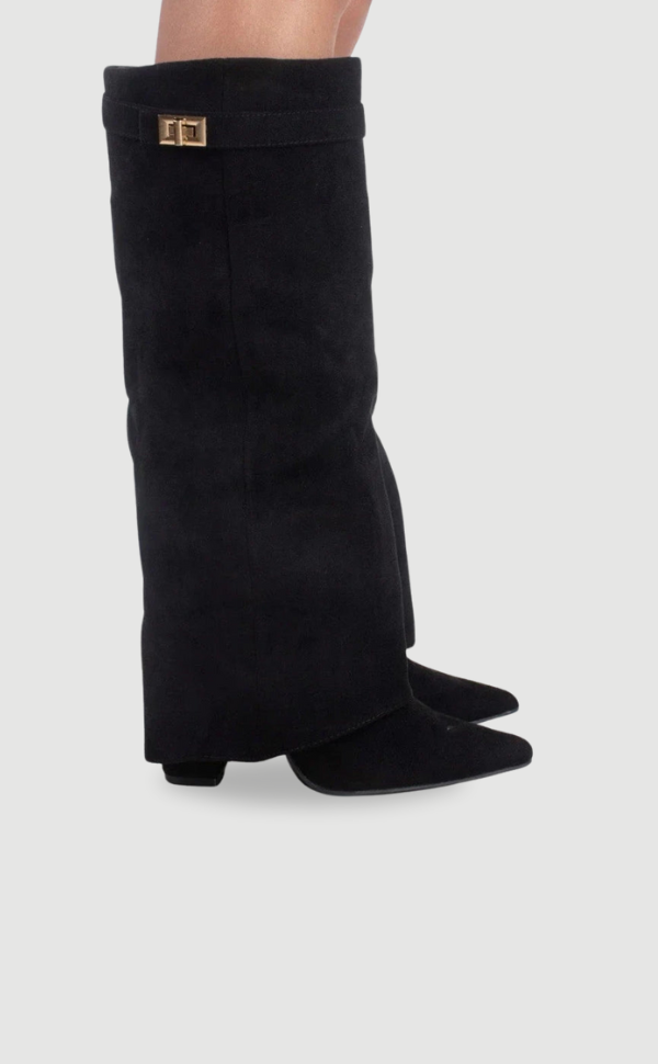 Women’s Buckle Thigh-High Boots