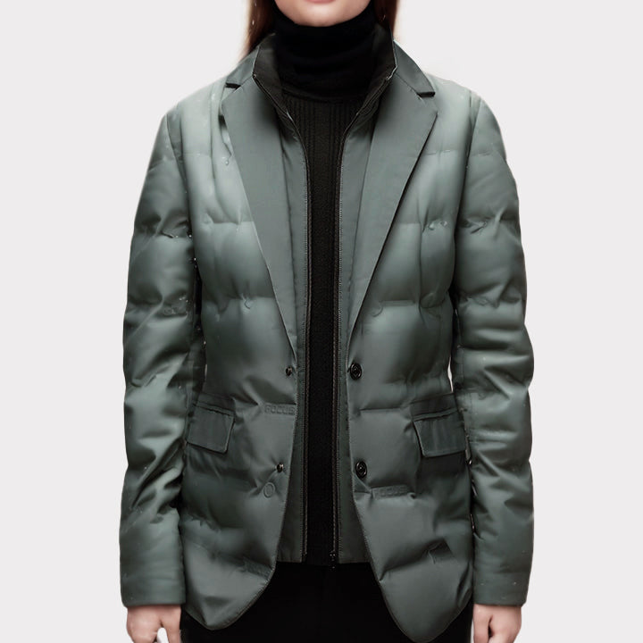Women’s Button Front Puffer Jacket