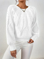 Women’s Cable Knit Sweater Long Sleeve