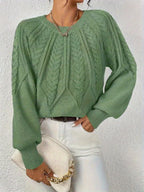 Women’s Cable Knit Sweater Long Sleeve