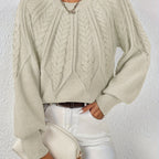 Women’s Cable Knit Sweater Long Sleeve