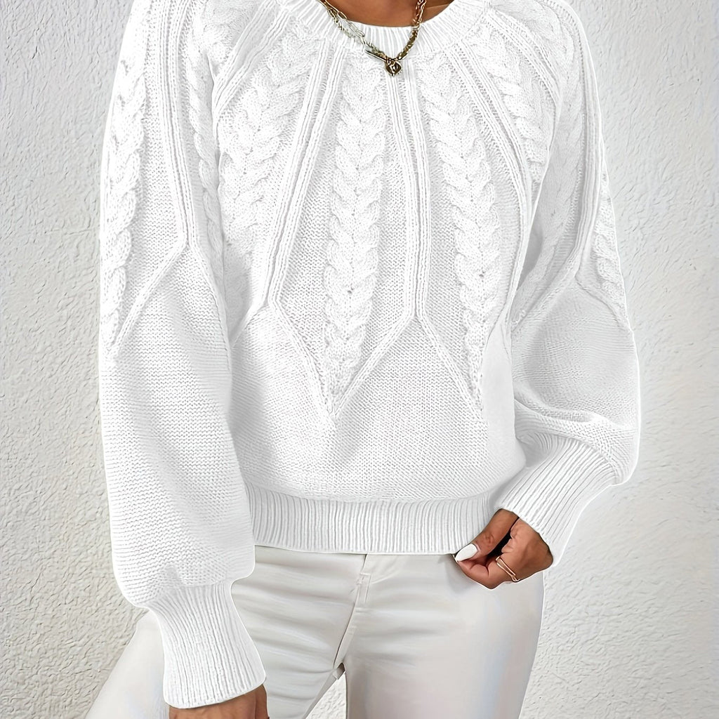 Women’s Cable Knit Sweater Long Sleeve