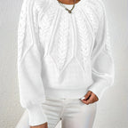 Women’s Cable Knit Sweater Long Sleeve