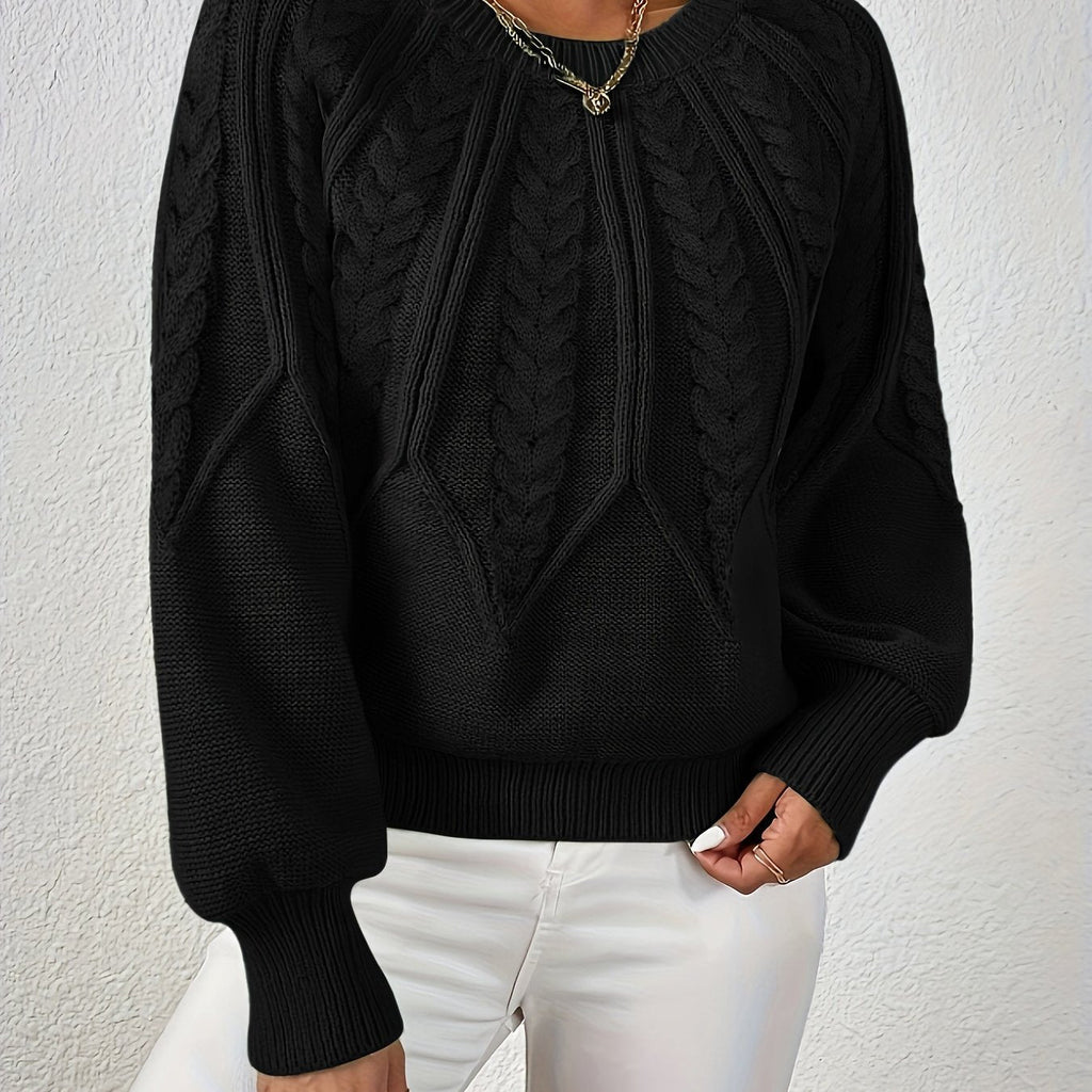 Women’s Cable Knit Sweater Long Sleeve
