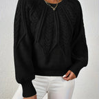 Women’s Cable Knit Sweater Long Sleeve