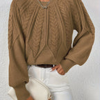 Women’s Cable Knit Sweater Long Sleeve