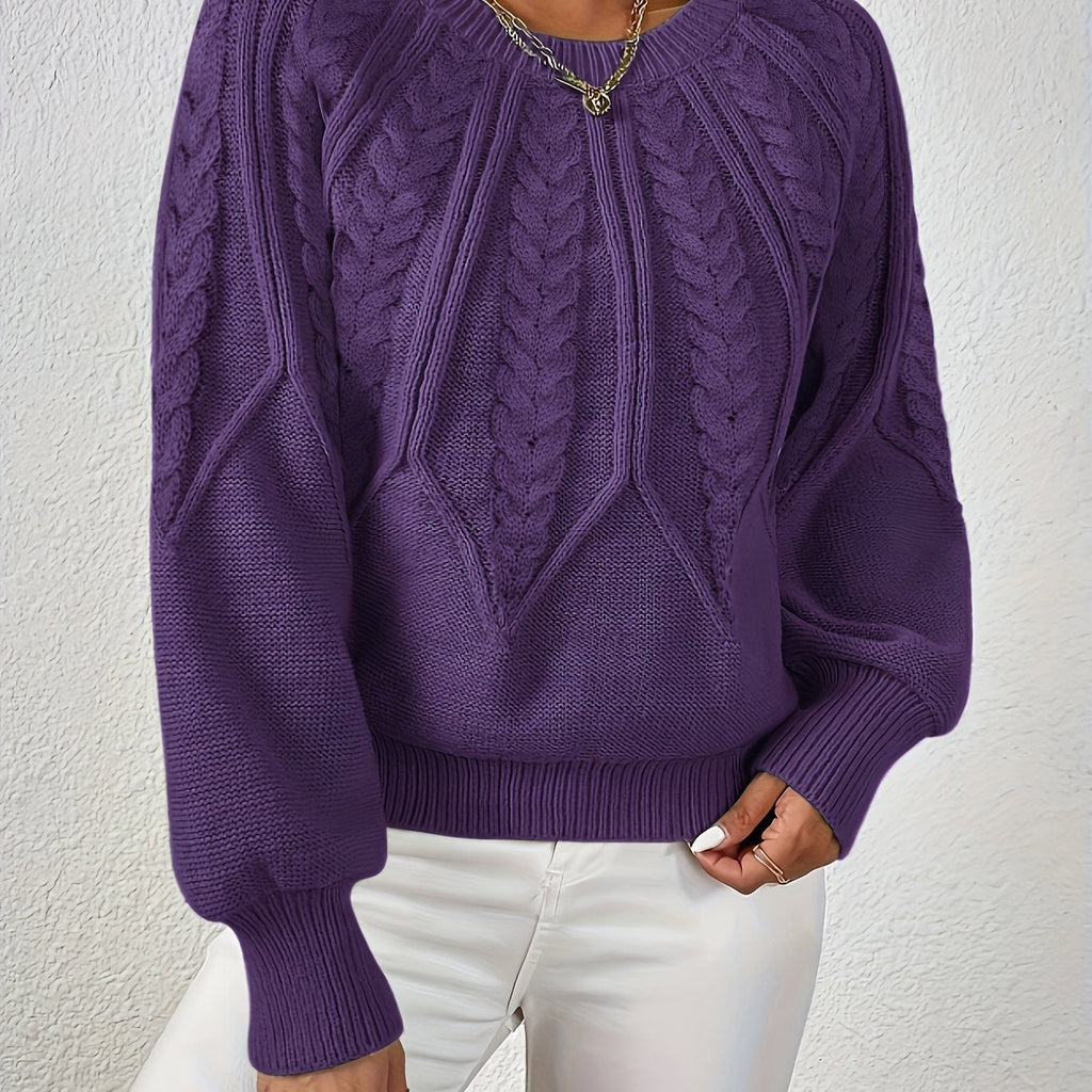 Women’s Cable Knit Sweater Long Sleeve