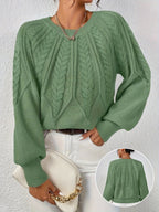Women’s Cable Knit Sweater Long Sleeve