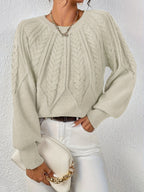 Women’s Cable Knit Sweater Long Sleeve