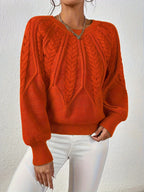 Women’s Cable Knit Sweater Long Sleeve