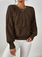 Women’s Cable Knit Sweater Long Sleeve