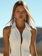 Women’s Collared Sleeveless Dress Mini